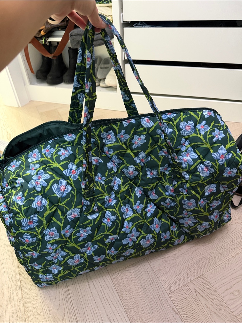 Vera Bradley Quilted Floral XL Duffel Bag
